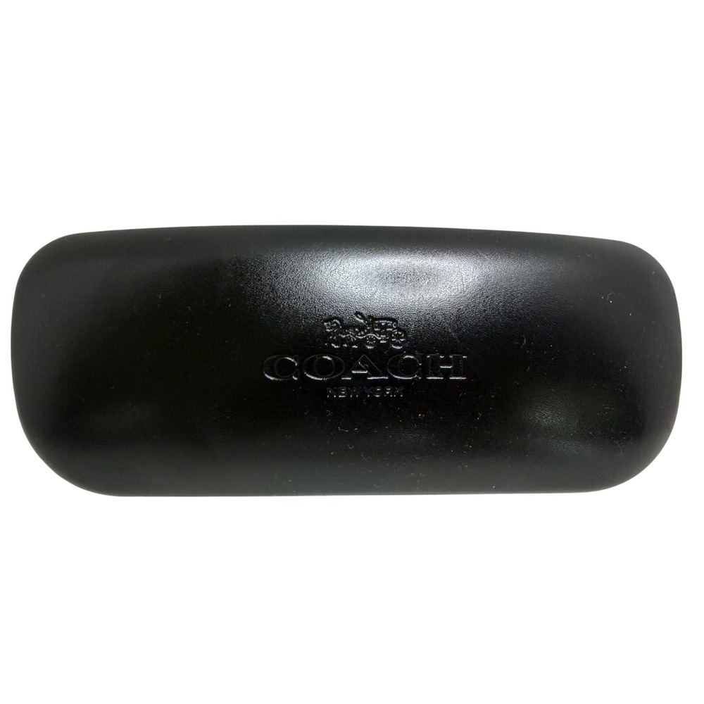 Coach New York Black Hard Shell Sunglasses Eyeglasses Case Clamshell Logo